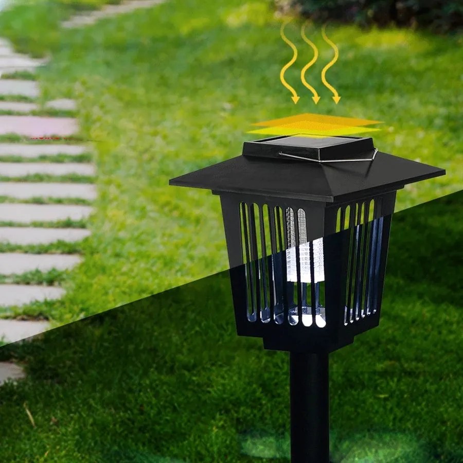 Bluegarden Rea, LED solárna lampa J-22 Black, OGR-02107