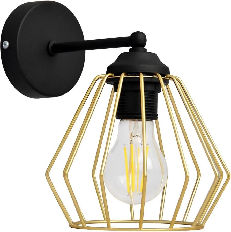Nástenná lampa AGAT 1xE27/15W/230V zlatá/čierna