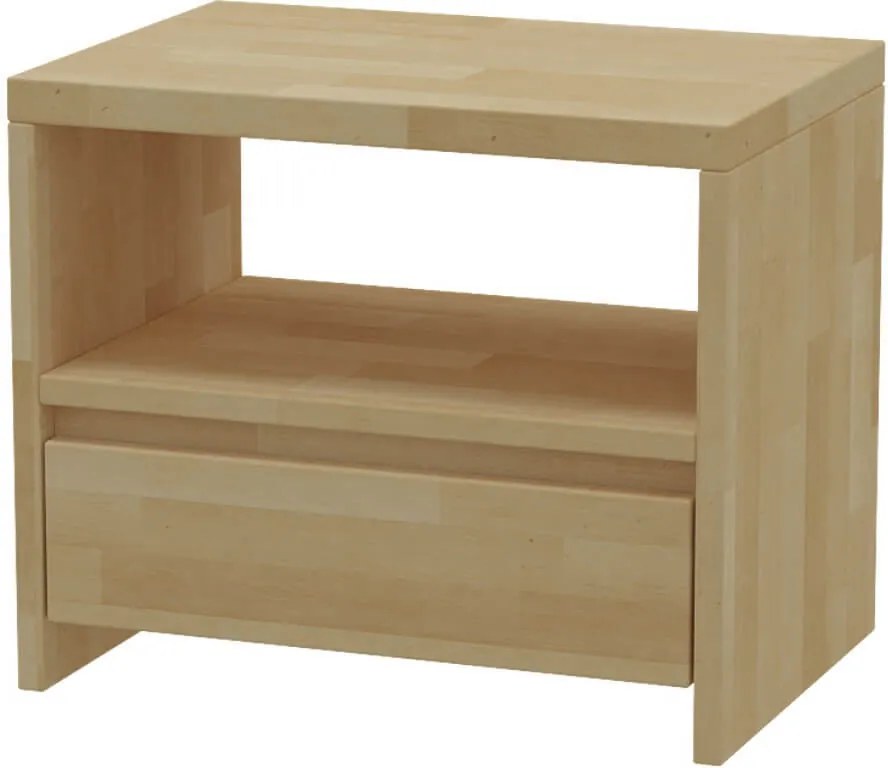 Nočný stolík MS 3   /výpredaj - orech/ Rozmer - postelí, roštov, nábytku: 44,5 x 50 x 35 cm