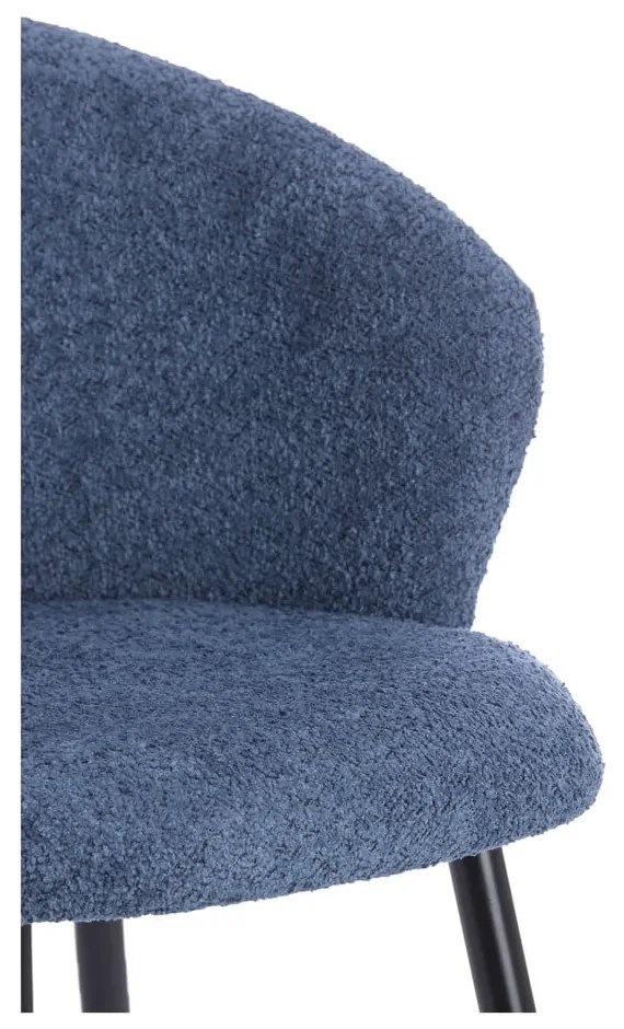 Modré kovové jedálenské kreslá v súprave 2 ks Radaja – Light &amp; Living