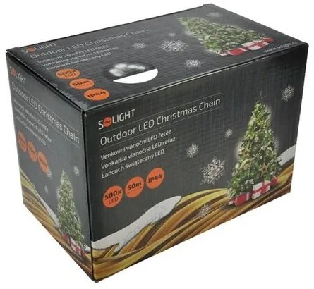 Vianočná LED reťaz vonkajšia studená biela, 5 m, L