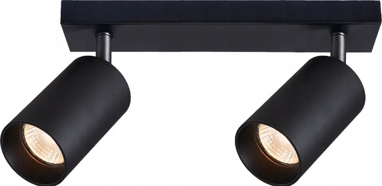 BERGE Stropné bodové svietidlo LED VIKI-L 2x GU10 čierne