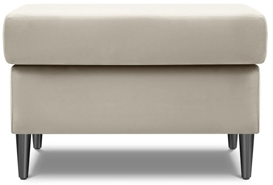 Béžová zamatová podnožka Kyoto – Cosmopolitan Design