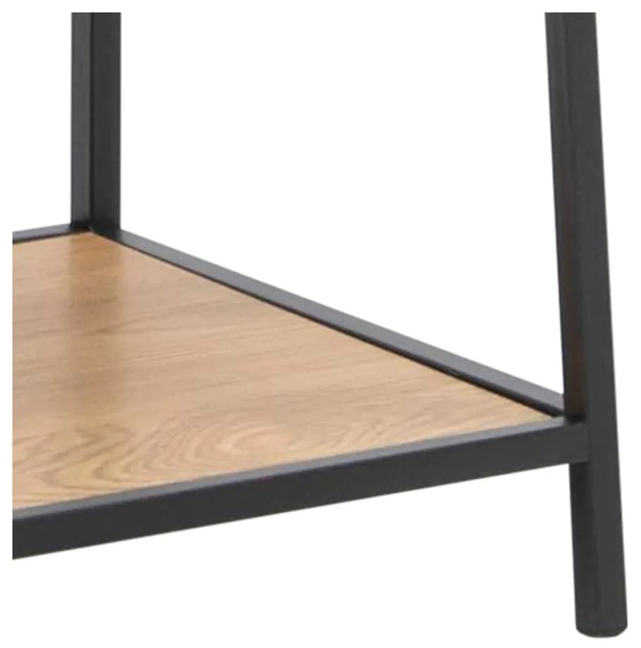 Regál v dekore duba v čierno-prírodnej farbe 77x175 cm Seaford – Actona