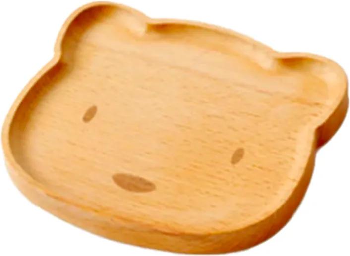ČistéDrevo Dřevěný talířek - medvídek