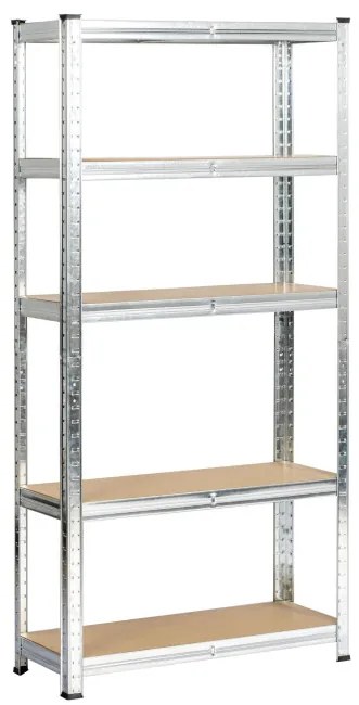 Kovový regál 70x30x154 cm strieborný