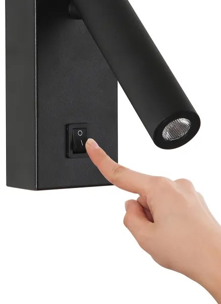 Brilagi - LED Nástenné bodové svietidlo MAYA LED/3W/230V 4000K čierna