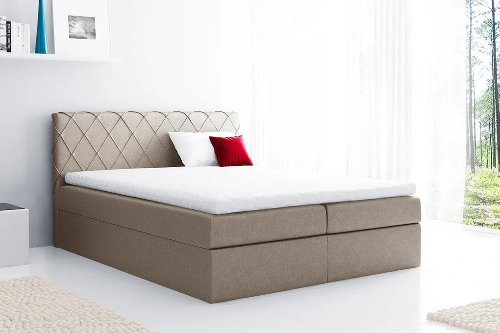 Kontinentálna posteľ Narcyn, Rozmer postele: 120x200, Dostupné poťahy: Velluto 16