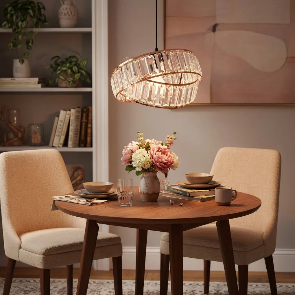 Toolight Toolight, závesné svietidlo 1xE27 APP1105-1CP, ružové zlato, OSW-06329