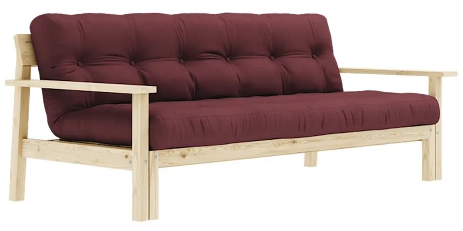 Variabilná pohovka Unwind Clear/Bordeaux 76 x 218 x 92 cm