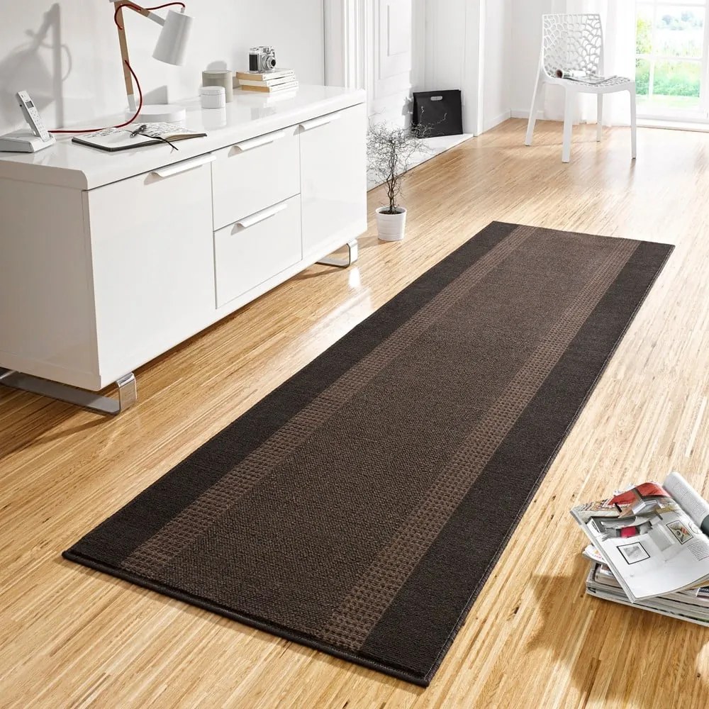 Hnedý behúň Hanse Home Basic, 80 x 300 cm
