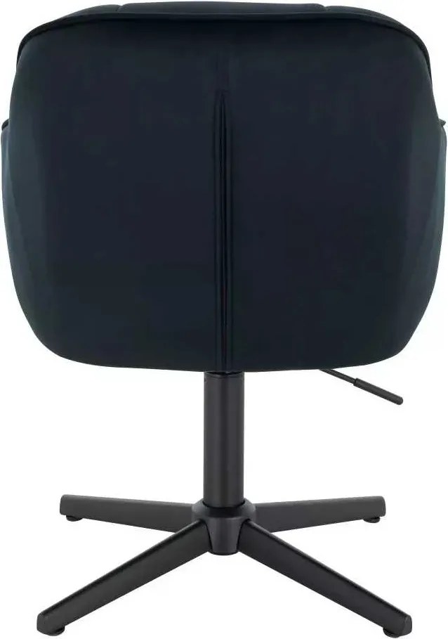 LuxuryForm DESIGN Stolička AVOLA VELUR na čiernom kríži - čierna