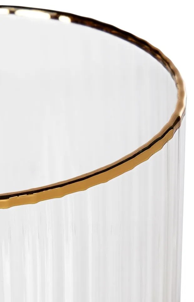 GOLDEN TWENTIES Pohár na long drink so zlatým okrajom 500 ml