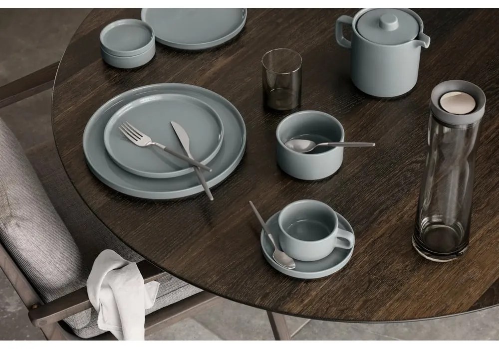 Svetlosivý/v striebornej farbe antikoro príbor 16 ks Maxime – Blomus