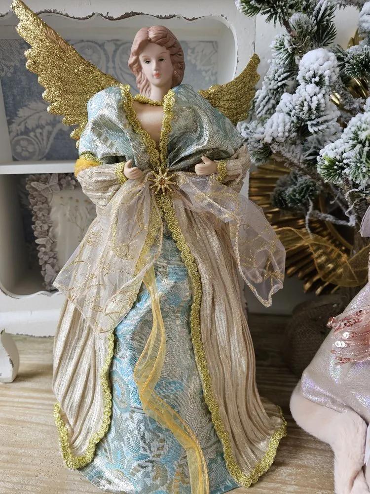 Dekorácia socha Anjel v ozdobných šatách - 26*16*43 cm