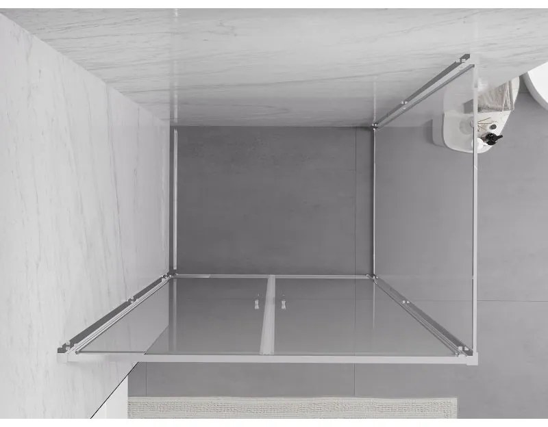 Mexen Exo, sprchovací kút s krídlovými dverami 70 x 95 cm, 6mm číre sklo, chrómový profil, 814-070-095-01-00