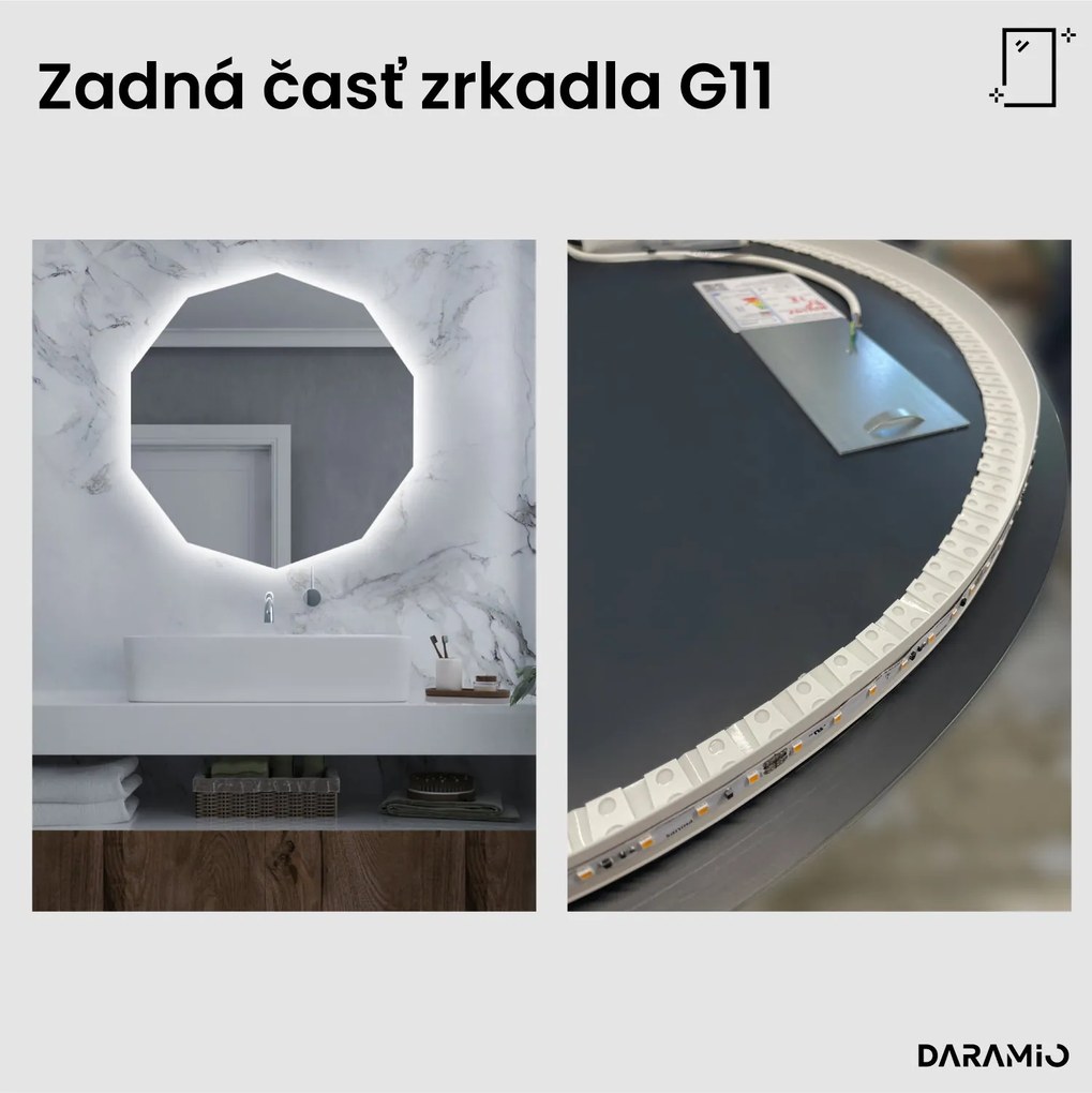 Geometrické zrkadlo s LED osvetlením G11