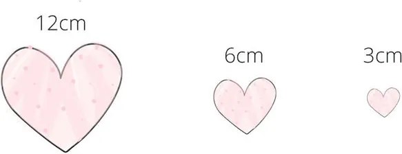 lovel.sk Nálepky na stenu Pastel - srdiečka 44ks