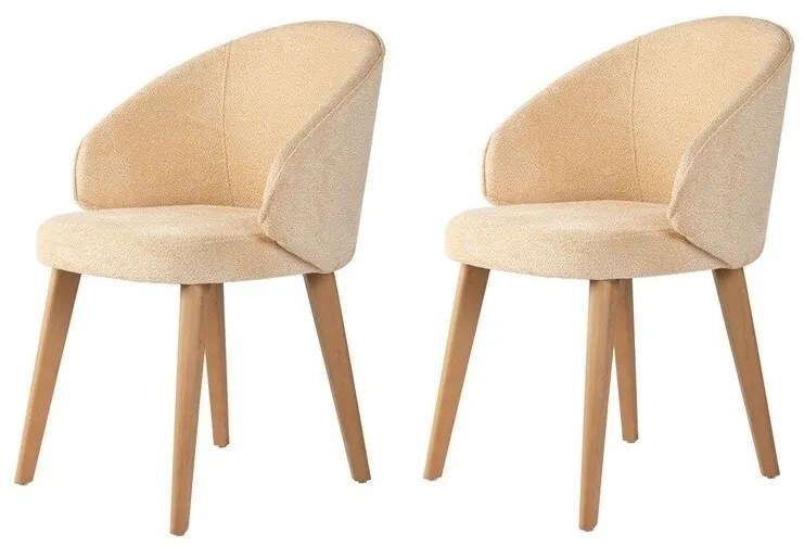 Súprava jedálenských stoličiek Bentley Beige and Light Oak, 2 ks