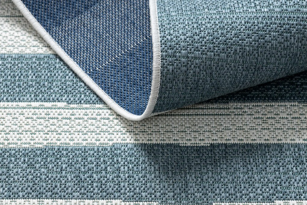 Koberec COLOR 19676369 SISAL riadky béžovo / albastru