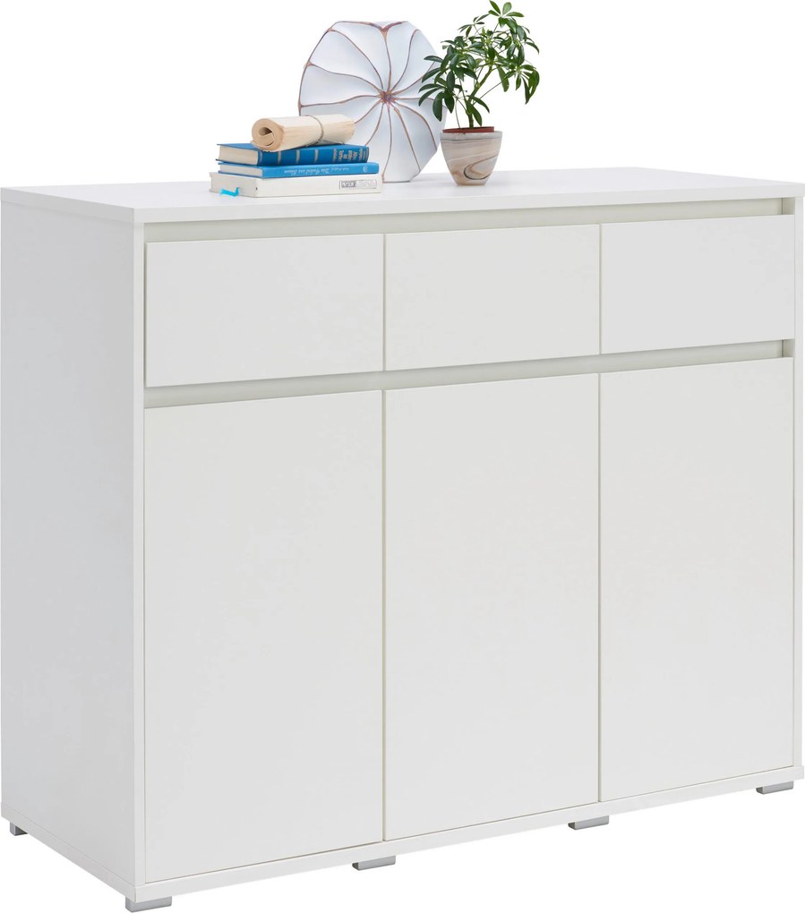 XXXLutz KOMODA, biela, 120/103/48 cm Carryhome - Komody - 000003003403
