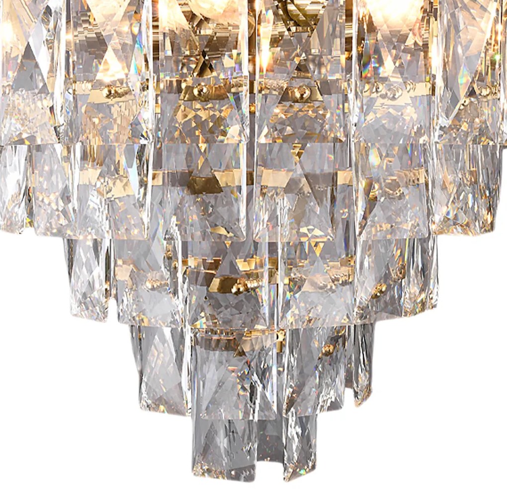 Luster Chelsea II, 1x krištáľové tienidlo, (fi 50cm), g