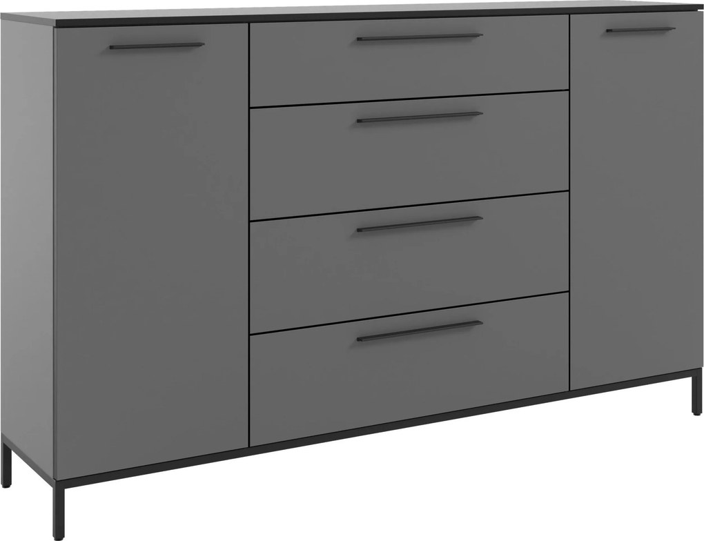 XXXLutz ŠIROKÁ KOMODA, tmavosivá, 180/111/40 cm - Online Only drobný nábytok - 001724000434