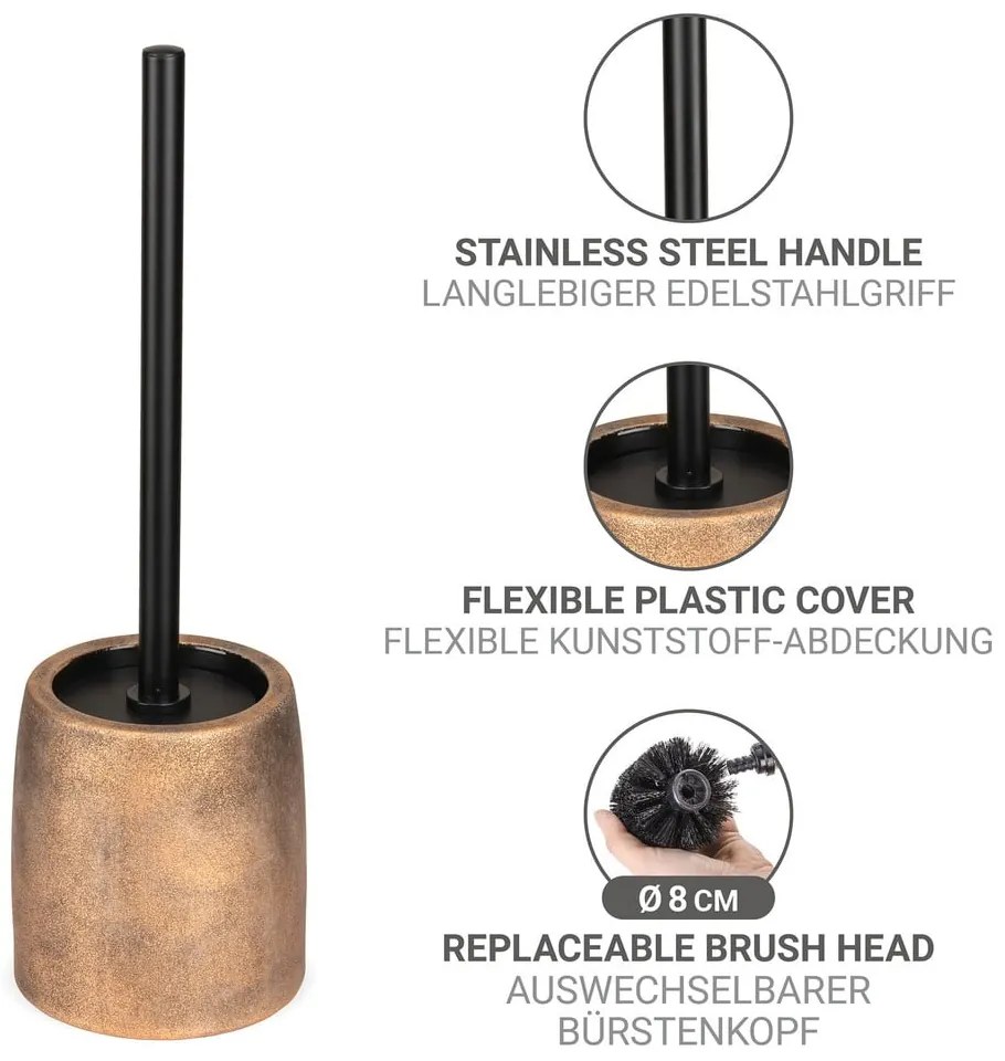 Keramická WC kefa v bronzovej farbe Tremea – Wenko