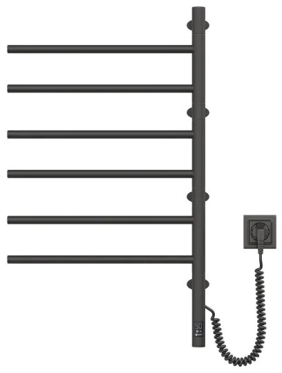 Elektrický otočný sušiak na uteráky ARABESQUE 196W/230V 81,8cm IP44 čierny