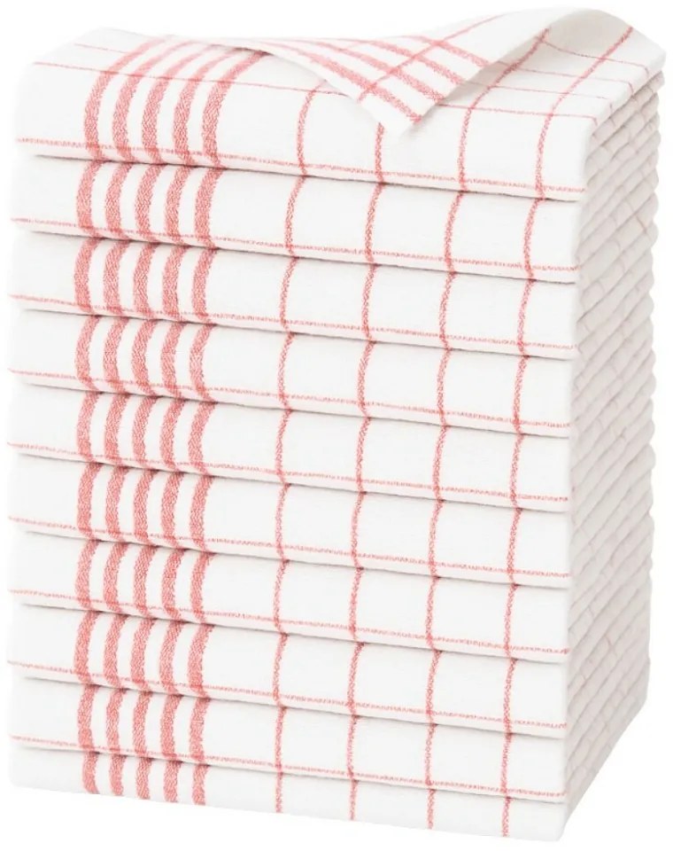 ARÔME HOME Kuchynská utierka červená, 50 x 70 cm, súprava 10 ks