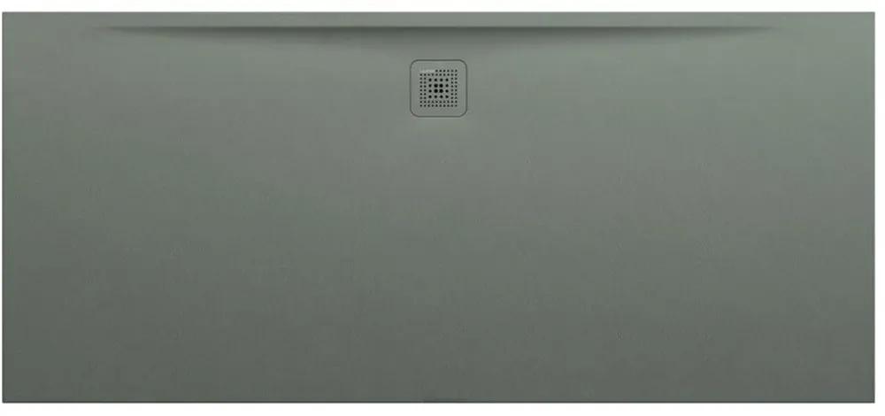 LAUFEN Pro obdĺžniková sprchová vanička z materiálu Marbond, odtok na dlhšej strane, 2000 x 900 x 36 mm, betónová šedá, H2159530790001