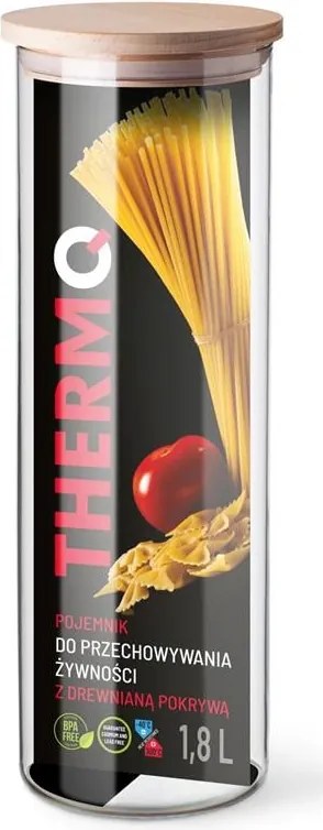 THERMO NÁDOBA NA POTRAVINY S DREVENÝM VEKOM 1,8L