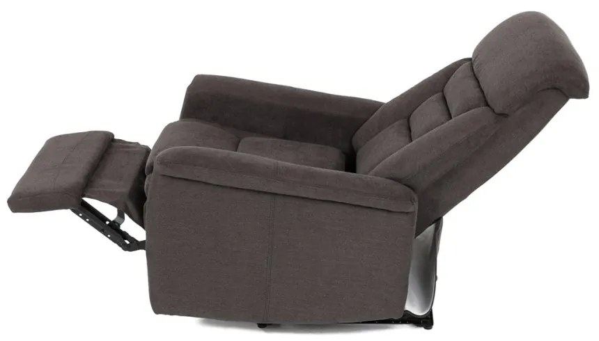 TV a relaxačné kreslo s elektrickým ovládaním, poťah hnedá látka TV-925 BR2