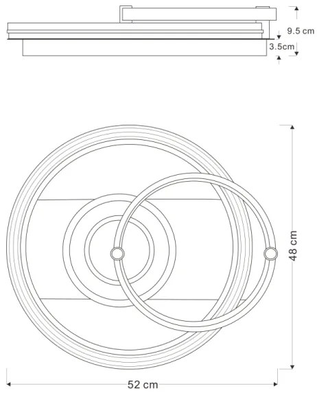 Globo 48459-46 - LED stmievateľné stropné svietidlo ANI LED/46W/230V 2700-6000K+DO