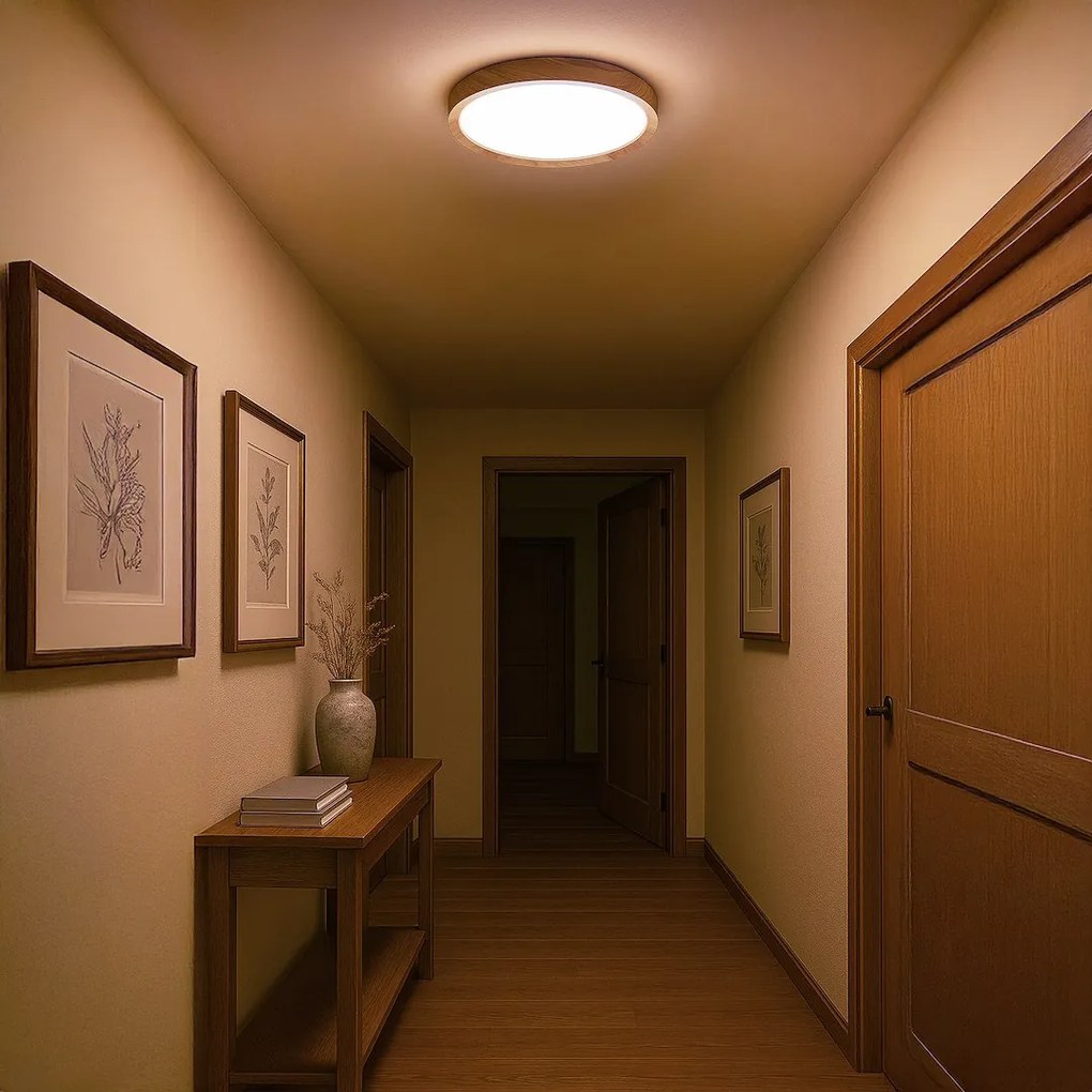 Stropné LED svietidlo Orinoko, 1x LED 36w, 4000k, imitácia dreva