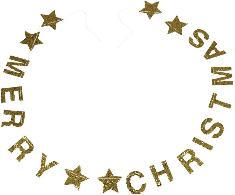 Vianočná girlanda s nápisom Rex London Gold Stars