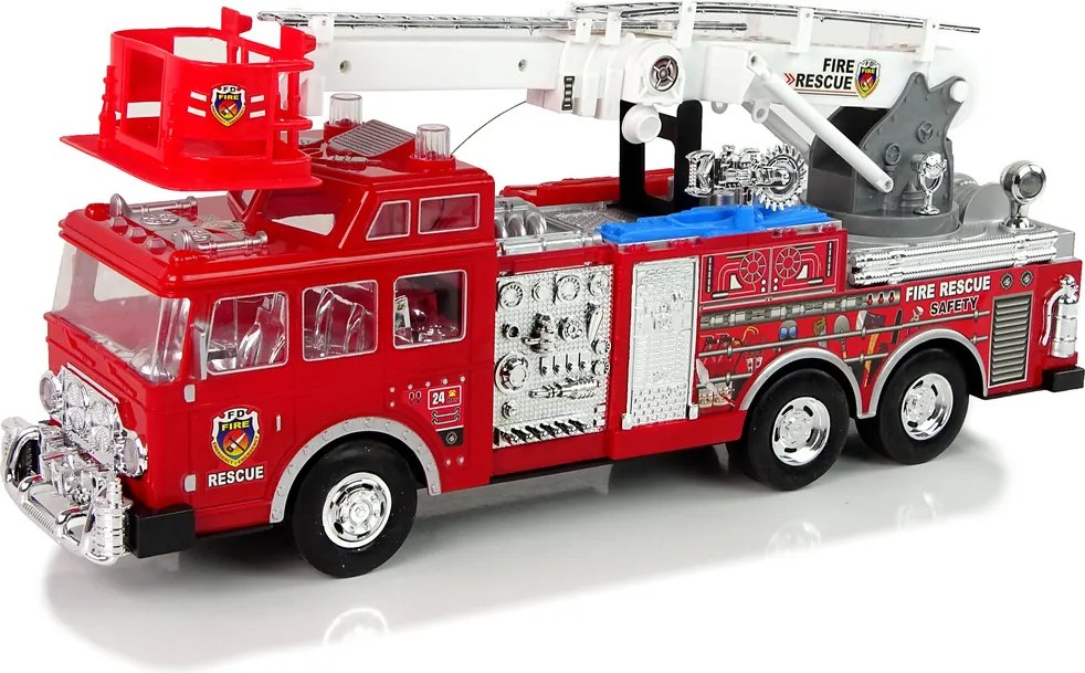 LEAN Toys Diaľkovo ovládané hasičské vozidlo – plynový pedál, brzda, diaľkové ovládanie, zvuk
