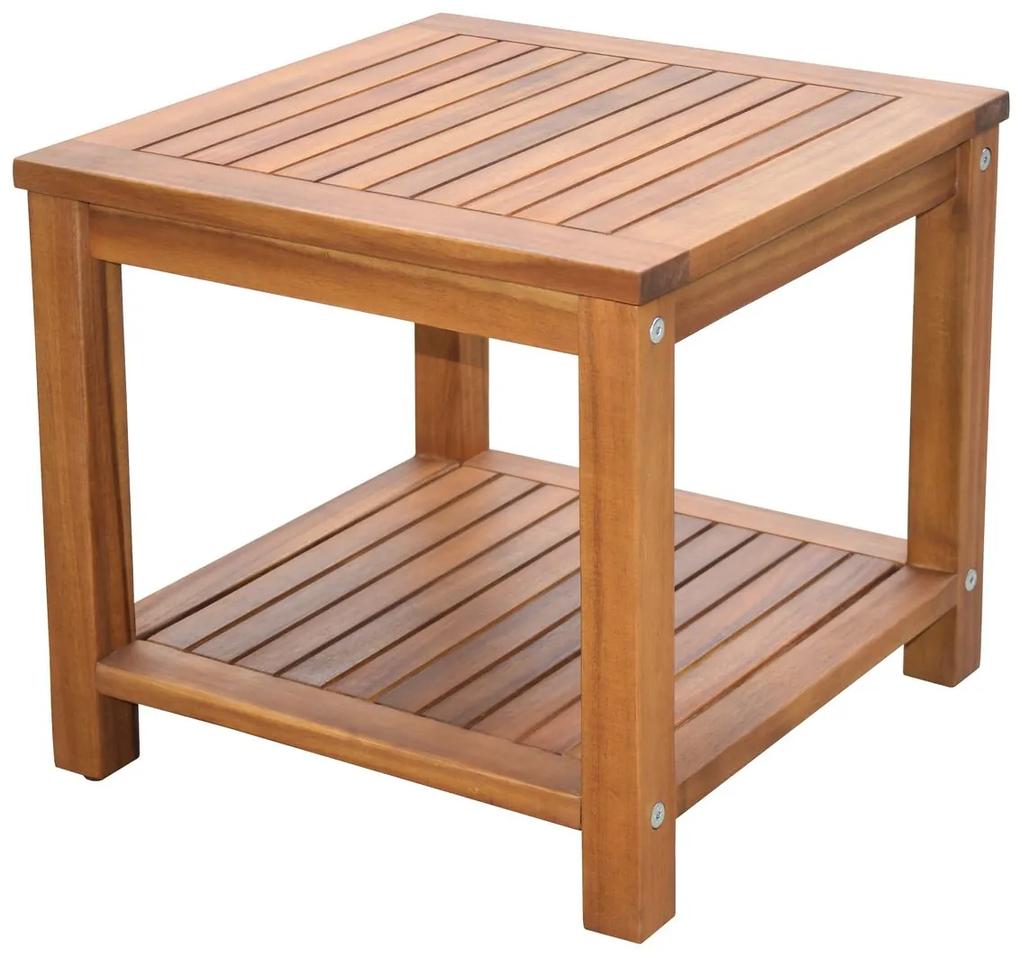 Sunfun Diana Odkladací stolík, 44,5 × 44,5 × 40,5 cm, drevo z akácie