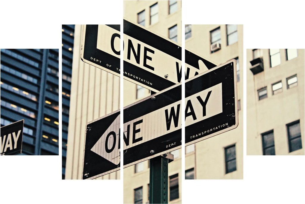 Obraz - New York ONE WAY (150x105 cm)