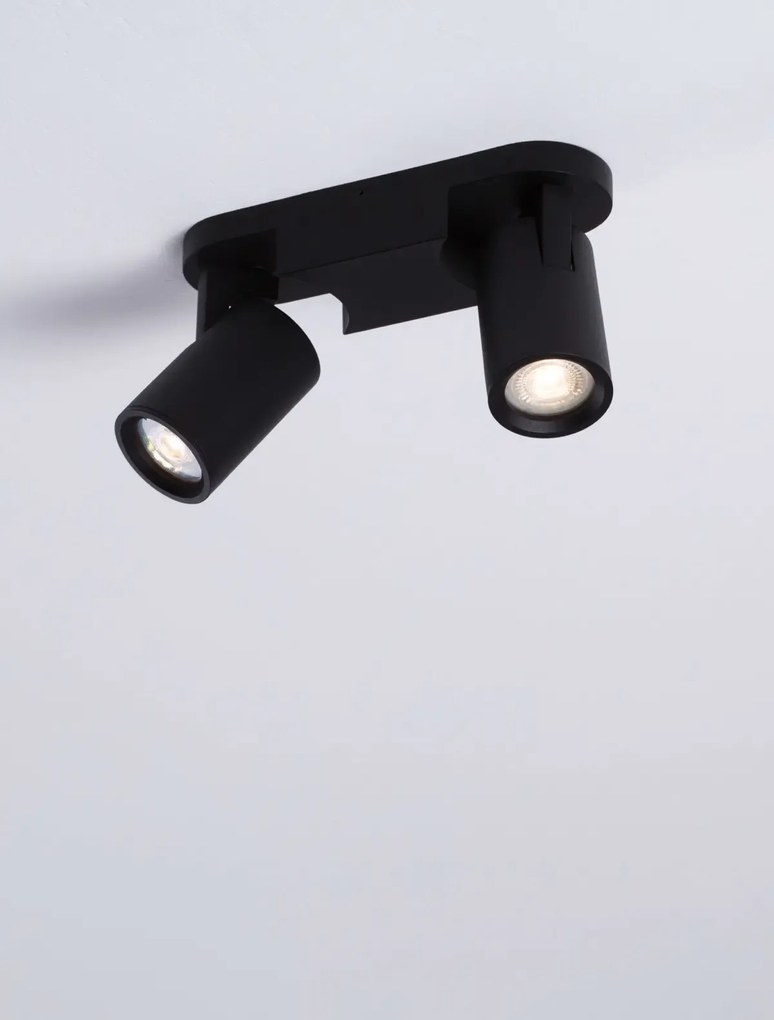 Minimalistické bodové svietidlo Esto 2 Čierna