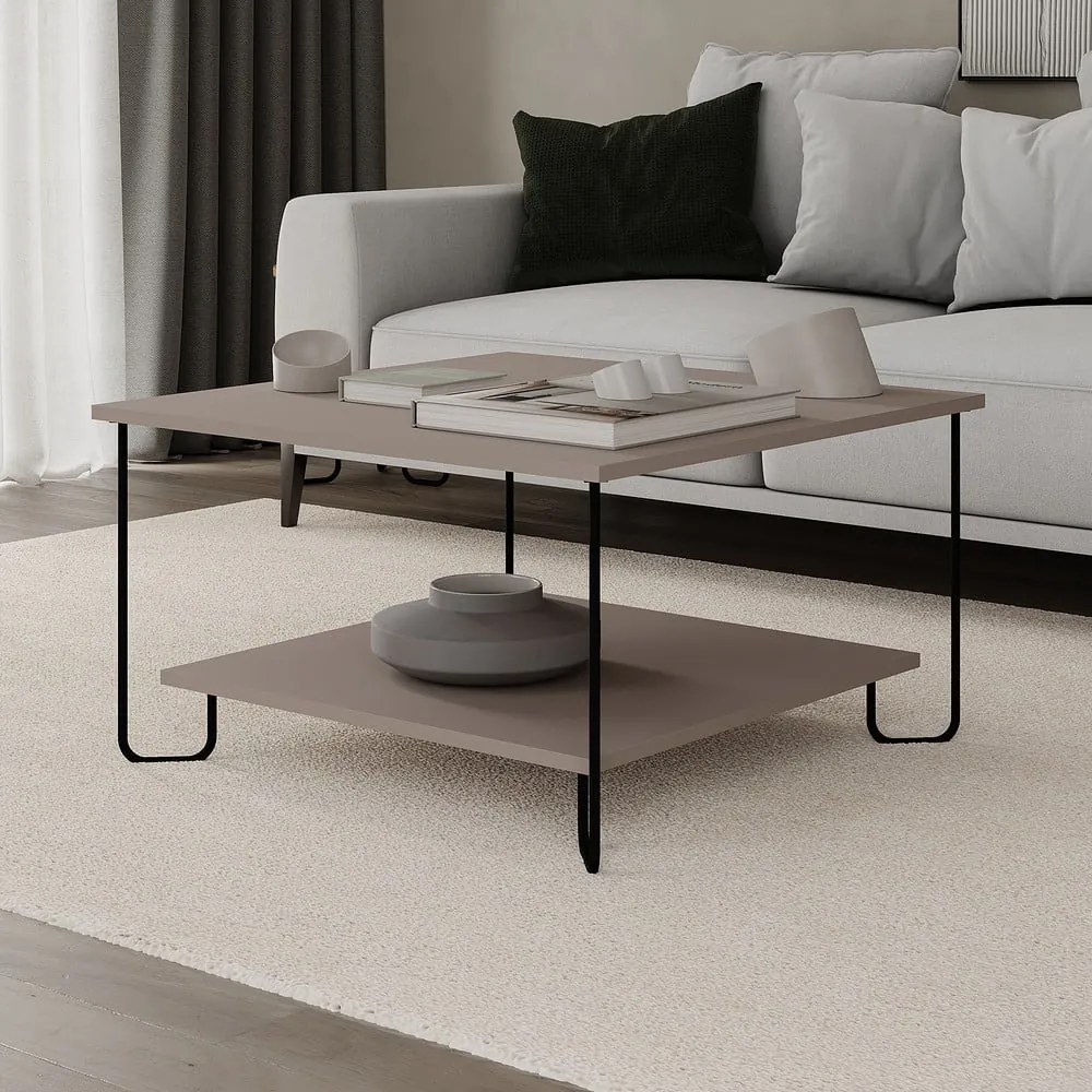 Sivý konferenčný stolík 80x80 cm Tonka – Marckeric