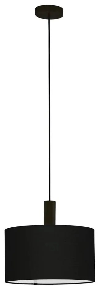 Eglo 33354 - Závesný luster AMANI na lane 1xE27/60W/230V pr. 38 cm čierna