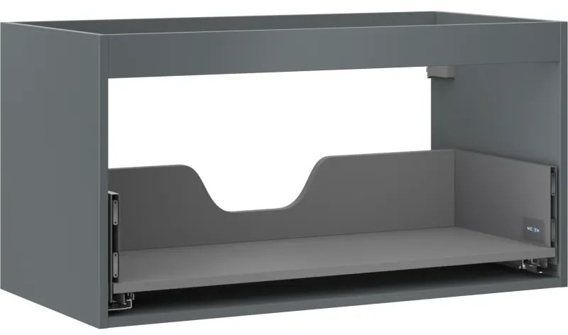 Mexen Box-A, závesná skrinka 90 cm, 1 zásuvka, grafitová matná, 91AX0-0900-470-1-66