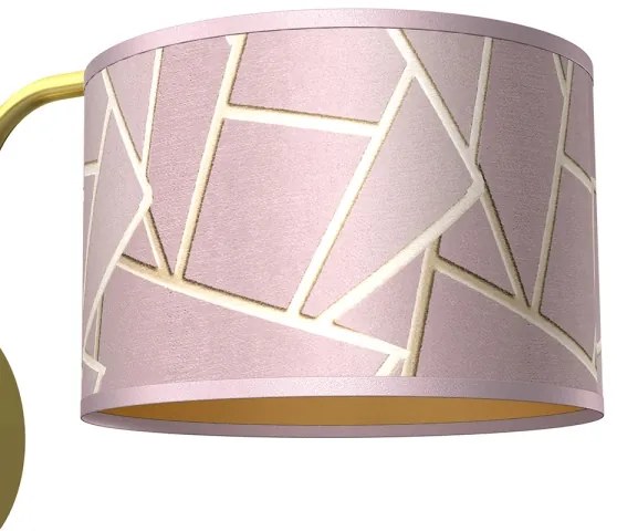 Nástenné svietidlo ZIGGY 1xE27/60W/230V ružová/zlatá