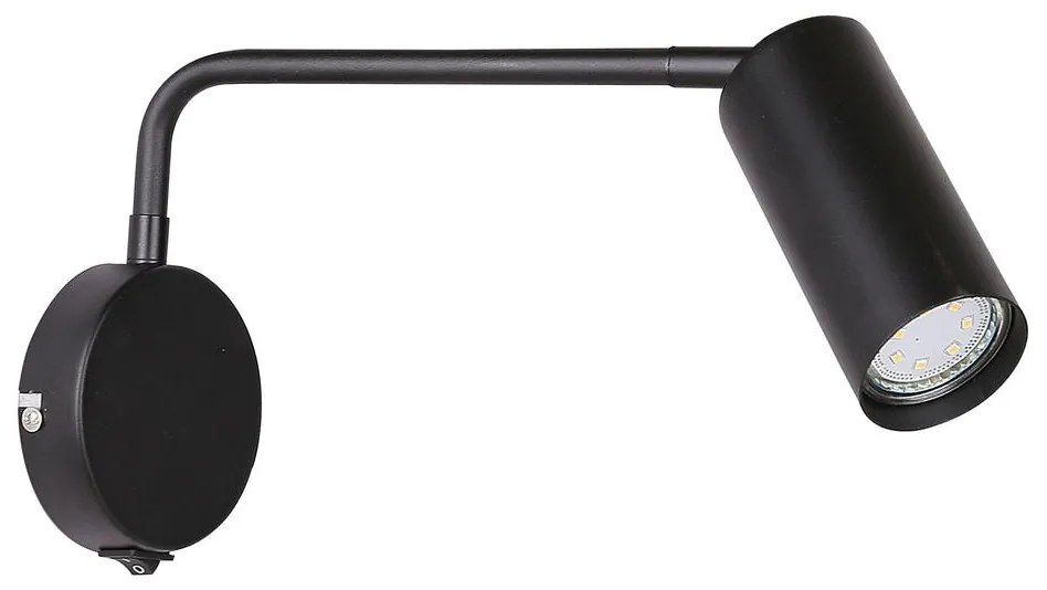 Nástenná lampička TINA 1xGU10/15W/230V čierna