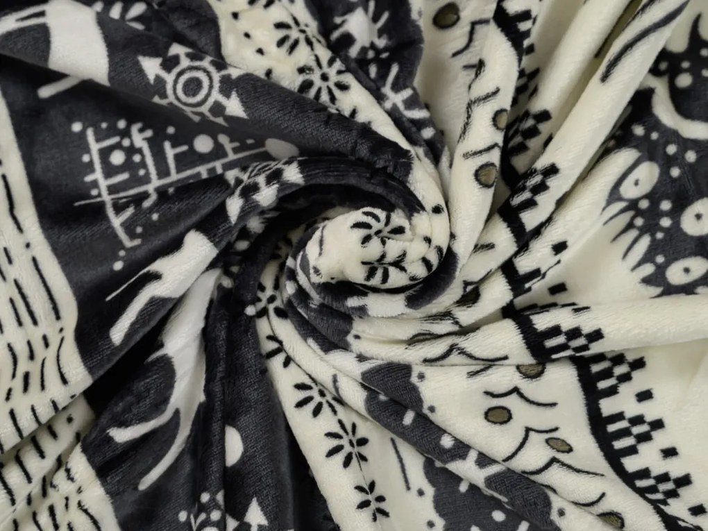 Mikroplyšové obliečky WINTER DEER sivé Rozmer obliečky: 70 x 90 cm | 140 x 220 cm