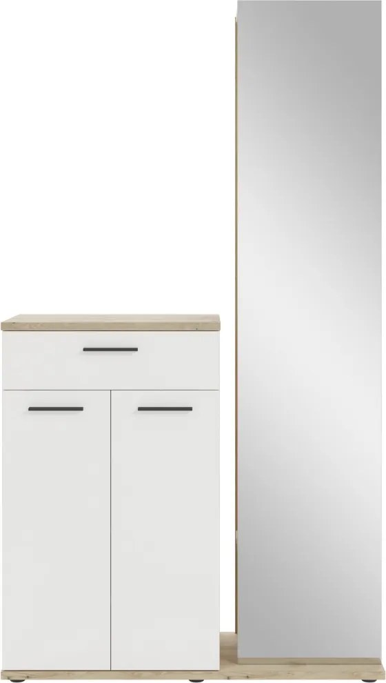 Predsieňová stena Malaga, dub evoke/biela