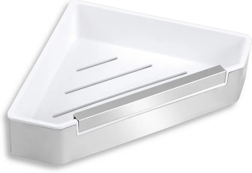 Novaservis - sprchová polička so stierkou na sprchový kút rohová, 65578,4