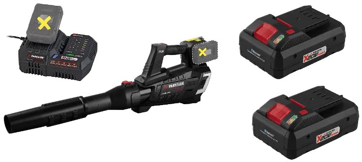 Parkside Performance®  Aku turbínový fúkač lístia Pptlba 40-Li C3 + Smart akumulátor 20 V/4 Ah, 2 kusy + Smart nabíjačka akumulátora 20 V/12 A  (800010699)