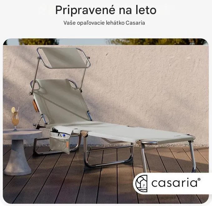 InternetovaZahrada Záhradné lehátko Ibiza - krémové